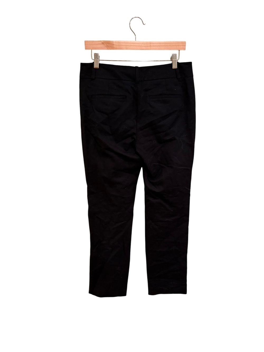 Ann Taylor Classic Black Straight-Leg Women's Dress Pants with Stretch - Size 6